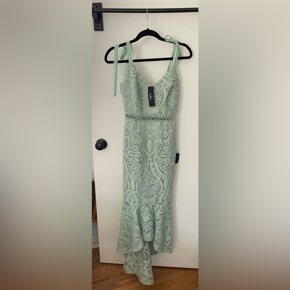 Lulu's Mint Green Lace Dress